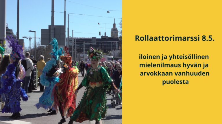 Rollaattorimarssi hyvän ja arvokkaan vanhuuden puolesta (8.5.26)